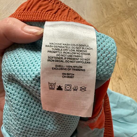 Columbia Color block Shorts Teal Orange‎ XL - Picture 5 of 6